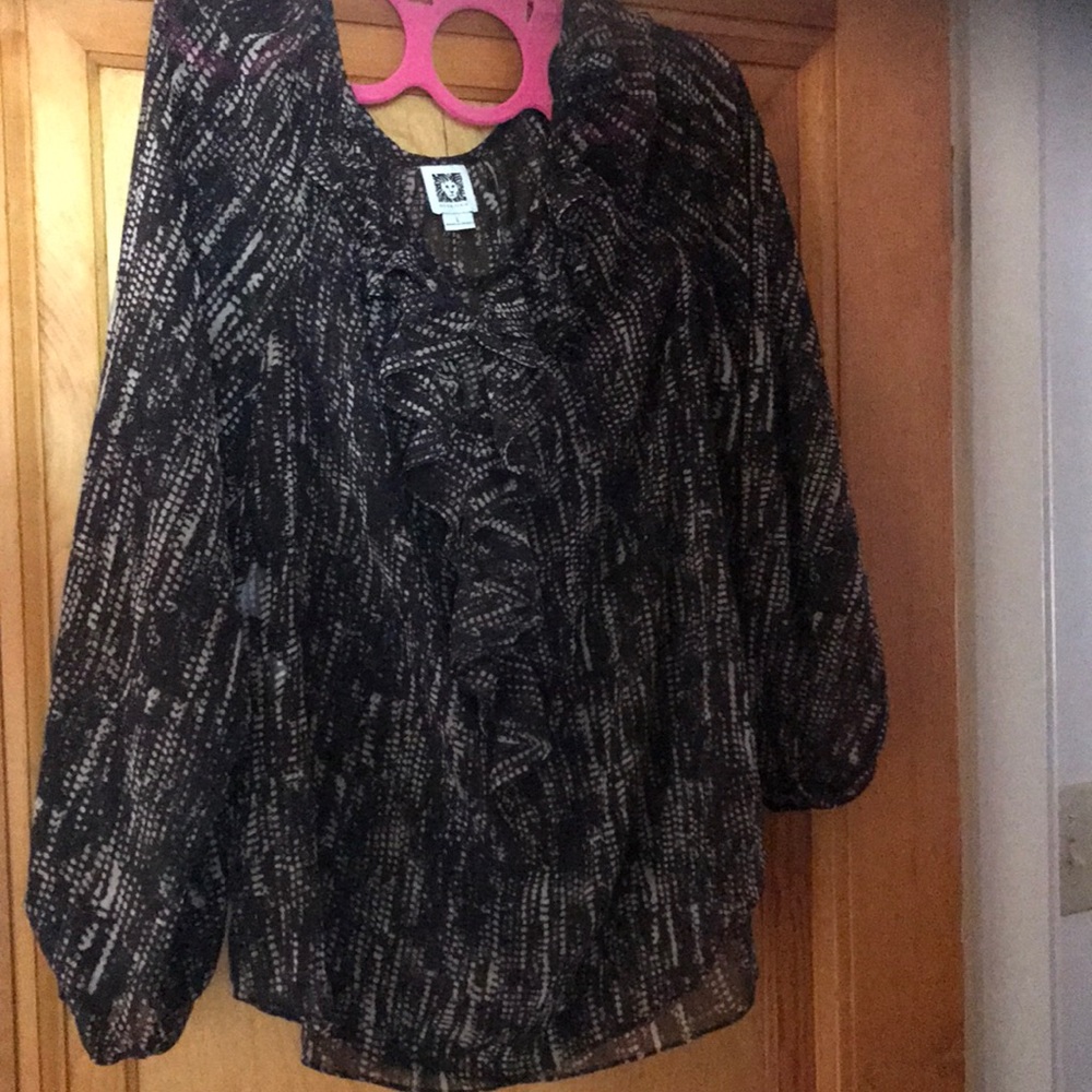 Stylish dress or casual Anne Klein shirt
